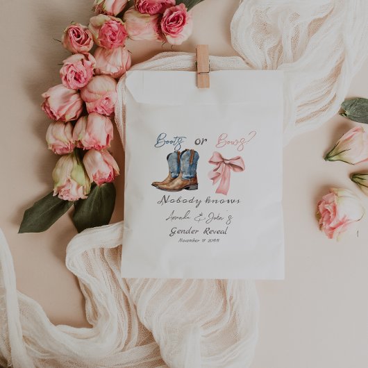 Sachets En Papier Boots ou Bows Blue Rose Genre Revevela Party