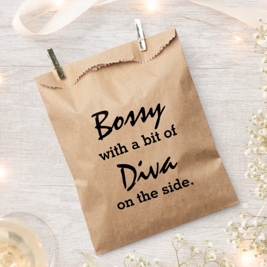 Sachets En Papier Bossy Avec Un Peu De Diva (Coupé)