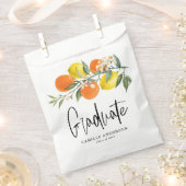 Sachets En Papier Botanical Orange and Lemon Graduation Thank You (Coupé)