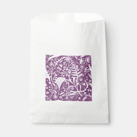 Sachets En Papier Botanique violet moderne (Devant)