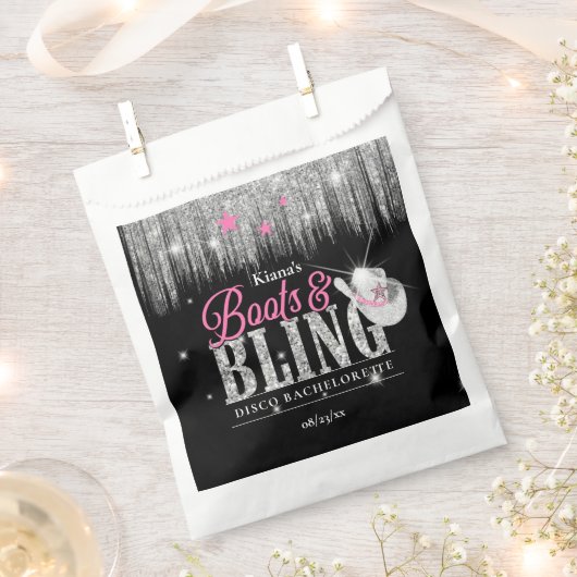 Sachets En Papier Bottes et Bling Disco Bachelorette ID925 (Coupé)