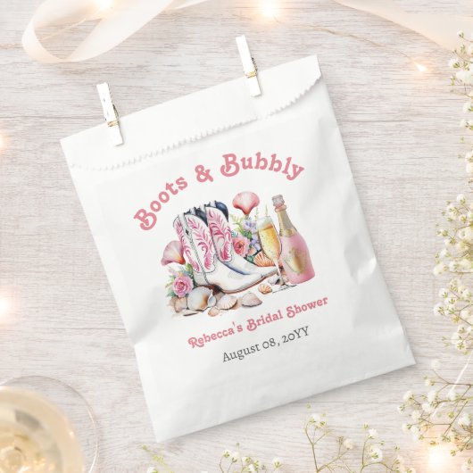 Sachets En Papier Bottes et mousseuse douche nuptiale de cowgirl côt (Coupé)