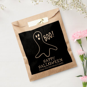 Sachets En Papier Bou noir mignon fantôme personnalisé Halloween tra