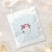 Sachets En Papier Bouclier monogramme floral (Coupé)