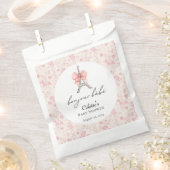 Sachets En Papier Boujour Bebe Paris Toile Baby shower rose (Coupé)