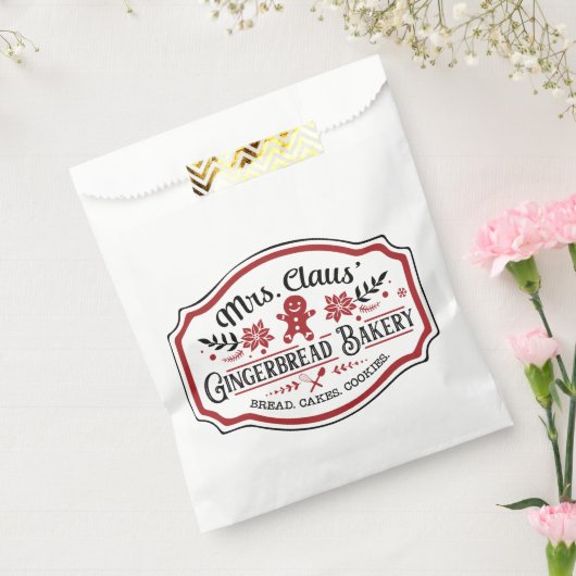 Sachets En Papier Boulangerie de biscuits de Mme Claus (Scellé)