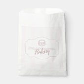 Sachets En Papier Boulangerie de gâteaux rose pastel personnalisés (Devant)