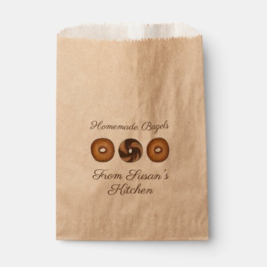 Sachets En Papier Boulangerie en marbre Rye Cinnamon Plain Bagels (Devant)