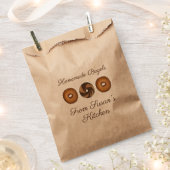 Sachets En Papier Boulangerie en marbre Rye Cinnamon Plain Bagels (Coupé)