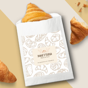 Sachets En Papier Boulangerie rustique Commerce Beige et Brown