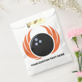 Sachets En Papier Boule de Bowling de texte personnalisé avec flamme (Scellé)