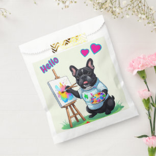 Sachets En Papier Bouledogue français artiste French Bulldog