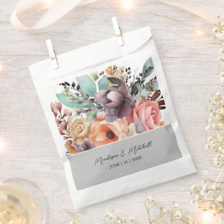 Sachets En Papier Bouquet bohème Floral Aquarelle