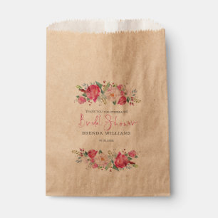 Sachets En Papier Bouquet de roses roses typographie Baby Shower