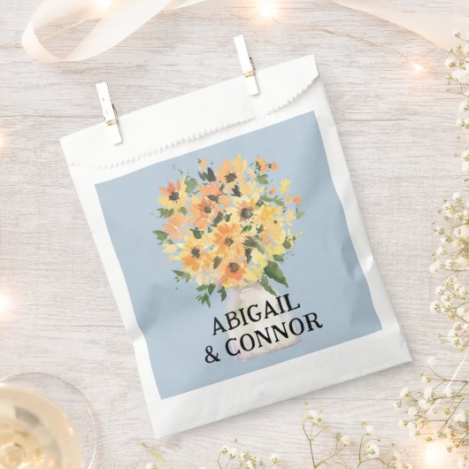 Sachets En Papier Bouquet de tournesols rustique aquarelle (Coupé)