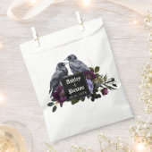 Sachets En Papier Bouquet floral violet gothique avec Ravens (Coupé)