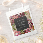 Sachets En Papier Bouquet romantique Mariage noir rose chaud (Coupé)