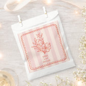 Sachets En Papier Bouquet rose floral Mariage en bande (Coupé)