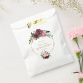 Sachets En Papier Bourgogne Blush Floral Mis Quince Quinceañera (Scellé)