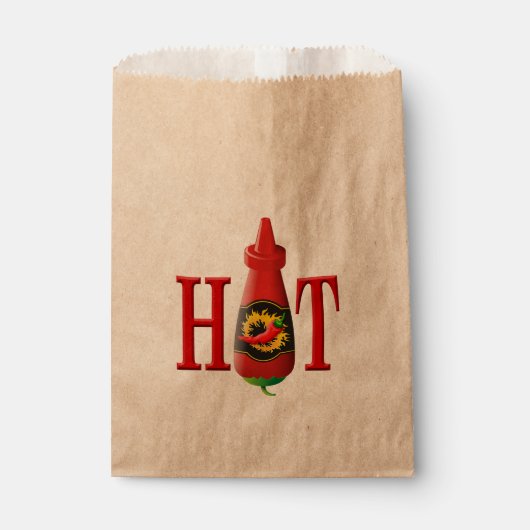 Sachets En Papier Bouteille de sauce chaude (Devant)