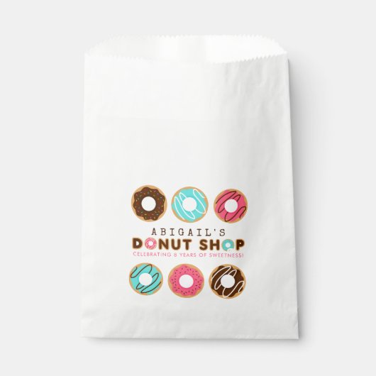 Sachets En Papier Boutique Donut fête d'anniversaire (Devant)