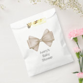 Sachets En Papier Bow Beige Baby shower Boho moderne (Scellé)