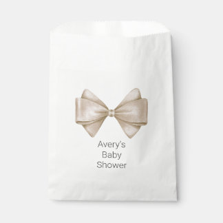 Sachets En Papier Bow Beige Baby shower Boho moderne