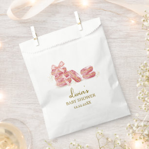 Sachets En Papier Bow rose Bonjour Bébé Baby shower français des Mac