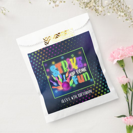 Sachets En Papier Bowling Anniversaire Favoriser Sac - Strike Up Un  (Scellé)