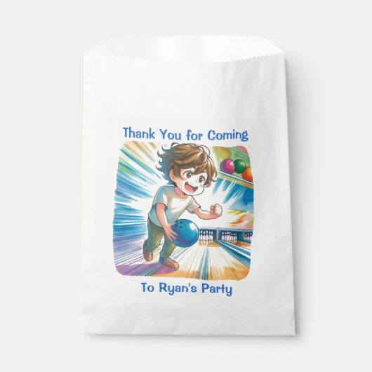 Sachets En Papier Bowling Party Boy's Annime Favors (Devant)