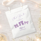 Sachets En Papier Bows mignons violets fête d'anniversaire (Coupé)