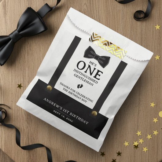 Sachets En Papier Boy 1st Birthday One Distinguished Gentleman
