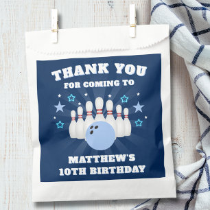 Sachets En Papier Boy Bowling Anniversaire Merci