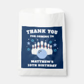 Sachets En Papier Boy Bowling Anniversaire Merci (Devant)