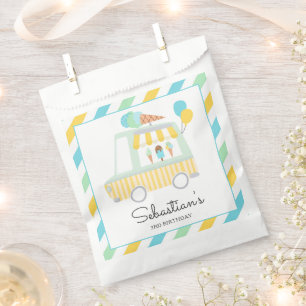 Sachets En Papier Boy Crème de glace Camion Décorations d'anniversai