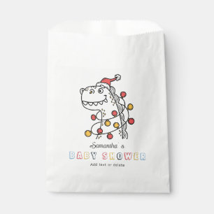 Sachets En Papier Boy Dinosaur Baby shower de Noël hivernal