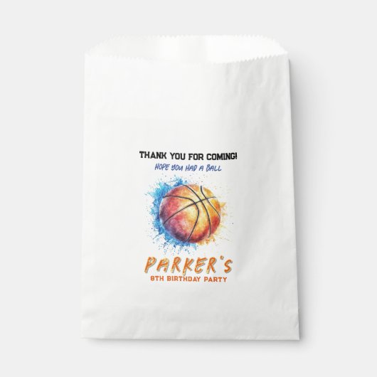 Sachets En Papier Boys Basketball Anniversaire Favoriser le sac (Devant)