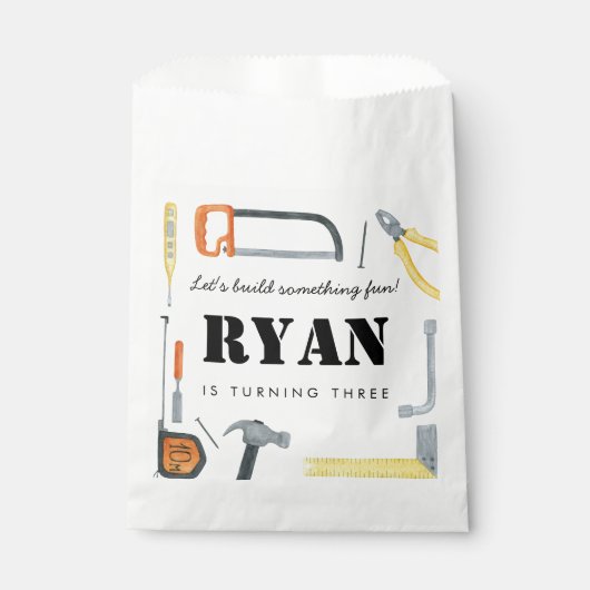 Sachets En Papier Boys Construction Builder Givaway (Devant)