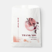 Sachets En Papier Branche d'aquarelle Japandi Merci mariage (Devant)