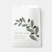 Sachets En Papier Branche d'olive Merci méditerranéen mariage (Devant)