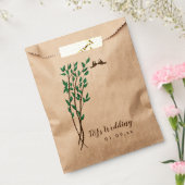 Sachets En Papier Branches rustiques et Inséparables de verdure Mari (Scellé)