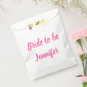 Sachets En Papier Bride rose Nom personnalisé Mariage Bachelorette (Scellé)