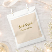 Sachets En Papier Bride squad bridesmaid name golden orange wedding  (Coupé)