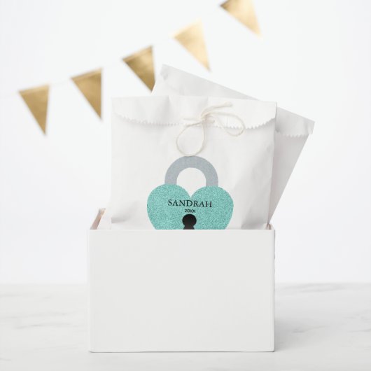 Sachets En Papier BRIDE Turquoise Blue Celebration Shower Party (Fête)
