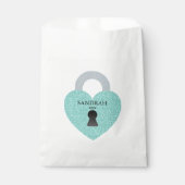 Sachets En Papier BRIDE Turquoise Blue Celebration Shower Party (Devant)