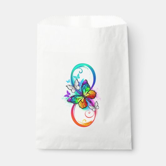 Sachets En Papier Bright infinity with rainbow butterfly (Devant)