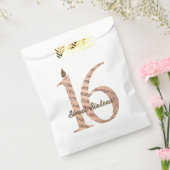 Sachets En Papier Bronze Rose Pois Gold Sweet 16 Anniversaire (Scellé)