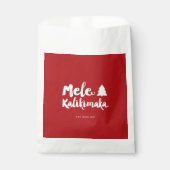 Sachets En Papier Brossé Mele Kalikimaka fête de Noël (Devant)