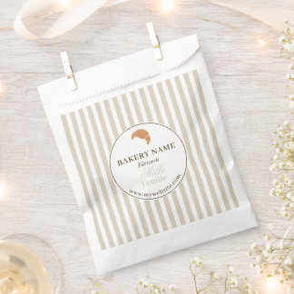 Sachets En Papier Brown Beige Bakery Logo Product Packaging Bag