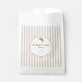 Sachets En Papier Brown Beige Bakery Logo Product Packaging Bag (Devant)